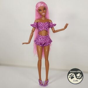🎨 Barbie Sweetheart Outfit- Purple Hearts